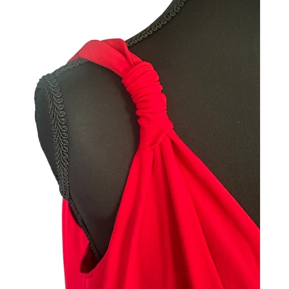 NWT Donna Karan Red Asymmetrical High-Low Cocktail Dress - Picture 4 of 8